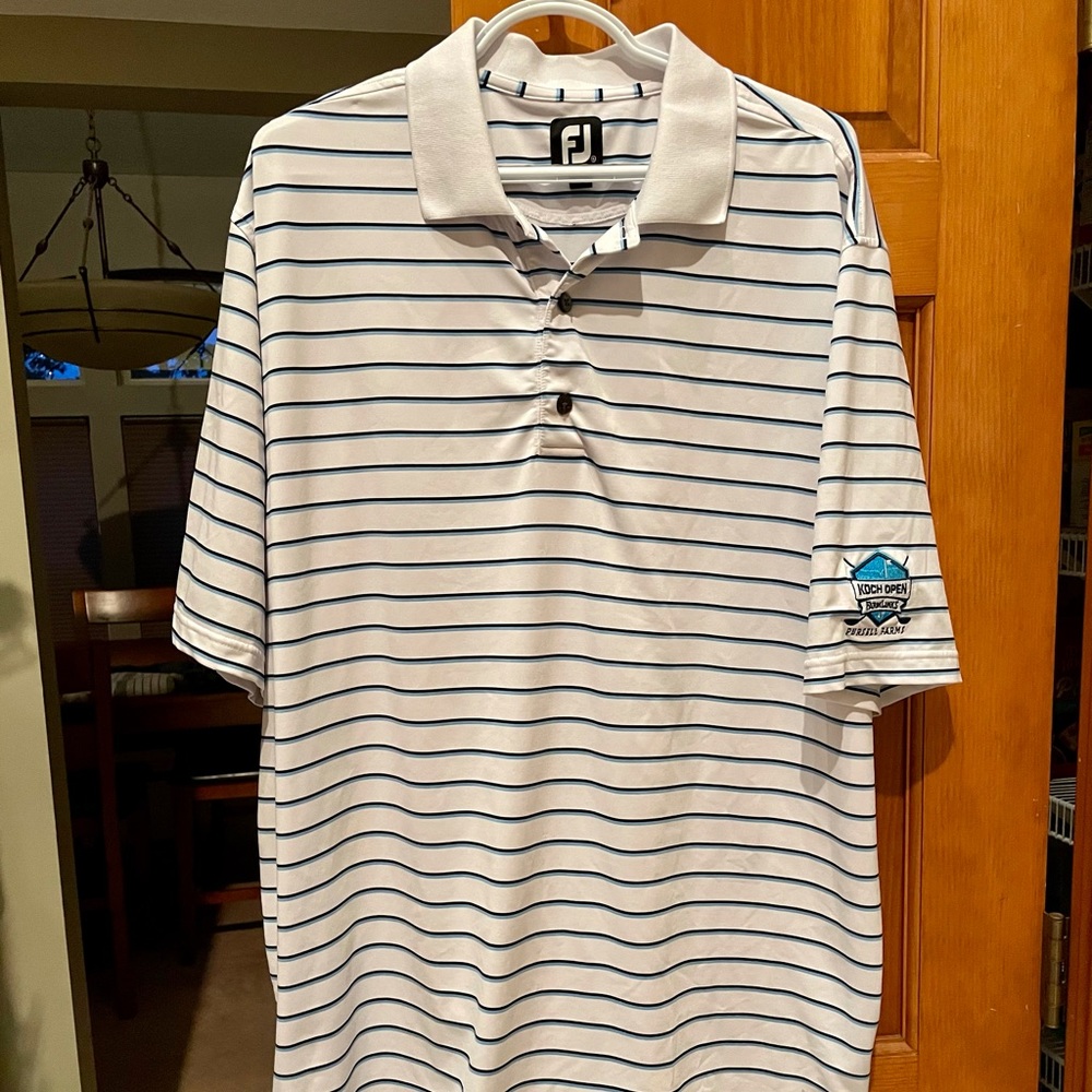 XL Footjoy Men's Short Sleeve Golf Polo White